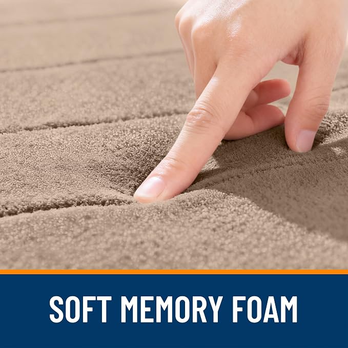 OLANLY Memory Foam Bath Mat 35x16, Super Soft Absorbent Bathroom Rugs, Quick Dry - Image 5