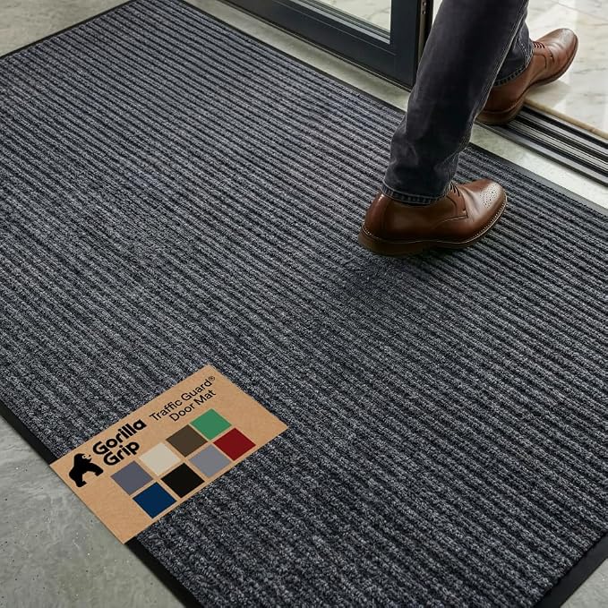 GORILLA GRIP Waterproof Traffic Guard Door Mat, Heavy Duty Entryway Mats by Unknown