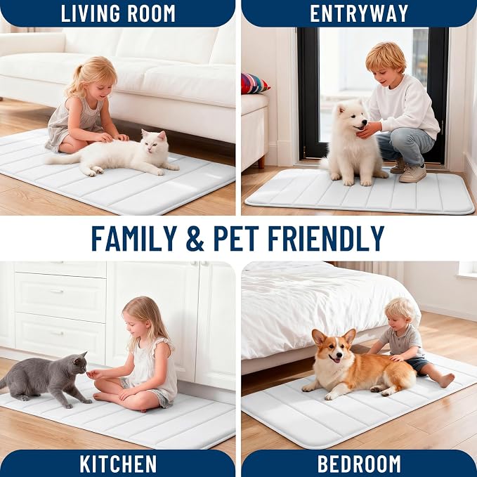 OLANLY Memory Foam Long Bathroom Rugs Runner 70x24, Super Soft Absorbent Bath - Image 9