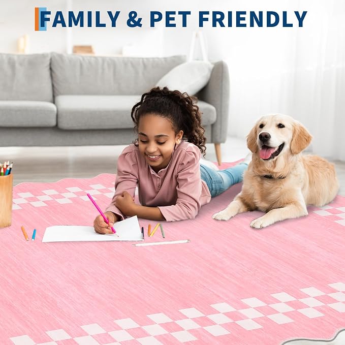 GarveeHome Hallway Runner Rug 2x6 Non Slip Scalloped Washable Rug - Image 3