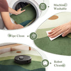 4ft Abstract Round Rug, Soft Washable Non-Slip Mountain Circle Classroom Rug - Image 5