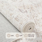 Rugxara Washable Area Rug for Living Room, Vintage Boho Rugs for Office - Image 4