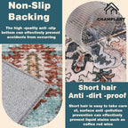 CHAMPLANT Area Rug 6'x9' Washable Vintage Traditional Floor Cover Thin Retro - Image 5