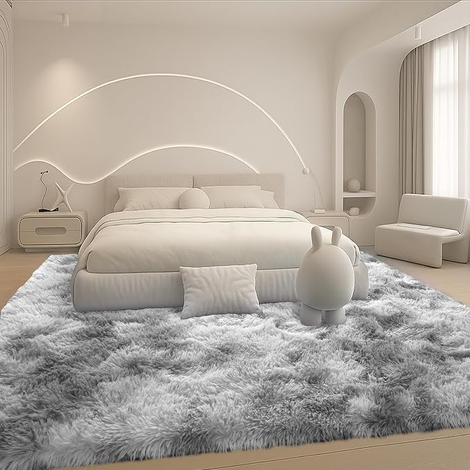 6x9 Rugs for Living Room, Rugs for Bedroom, Plush Fluffy Carpet, Non-Slip - Image 4