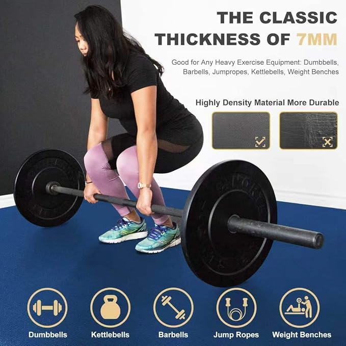 GXMMAT Extra Large Exercise Mat 16'x6'/12'x6'/10'x6'/8'x6', Extra Wide Workout - Image 5
