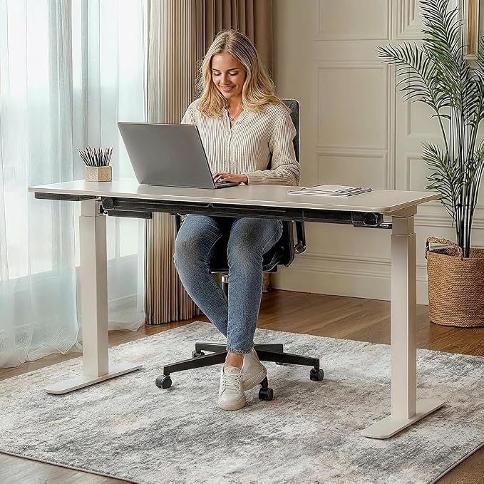 48"x60" Office Chair Mat for Hardwood Tile Floor, Under Desk Carpet Protector - Image 3
