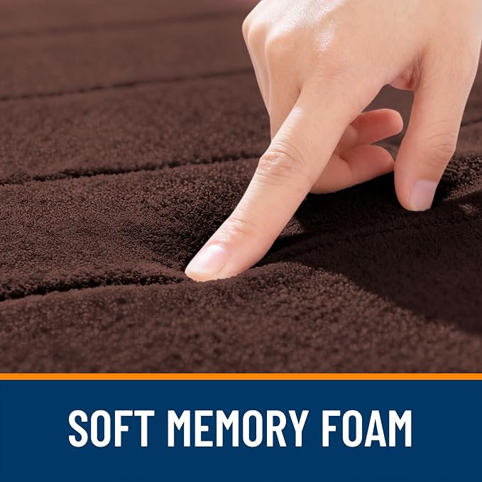 OLANLY Memory Foam Bath Mat 59x35, Super Soft Absorbent Bathroom Rugs, Quick Dry - Image 5
