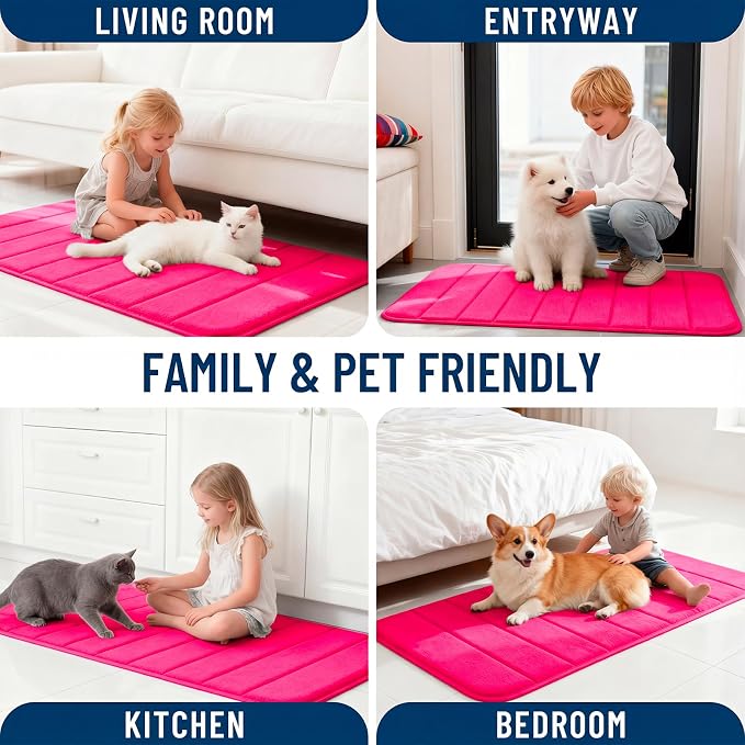 OLANLY Memory Foam Bath Mat 24x16, Super Soft Absorbent Bathroom Rugs, Quick Dry - Image 9