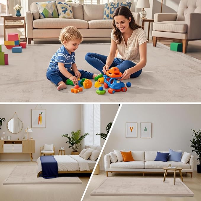 ACOMOPACK Baby Play Mat for Floor, 1.3" Thick Memory Foam Area Rug for Living - Image 6