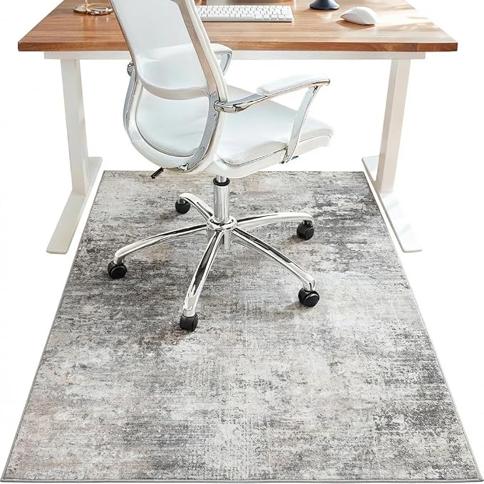 48"x60" Office Chair Mat for Hardwood Tile Floor, Under Desk Carpet Protector by BESBLEE