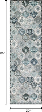 Lahome Moroccan Washable Runner Rug, Oriental Non-Slip Hallway Rug Carpet - Image 2