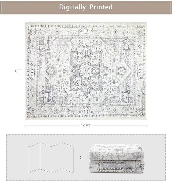 Srugn Area Rug 8x10 Washable Area Rugs - Image 2