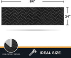 PURRUGS Dirt Trapping Door Mat 24" x 84", Non-Slip Machine Washable Entry Rug - Image 2