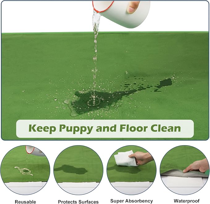 INVENHO Washable Pee Pads for Dogs 72"x72" Reusable Dog Pads Extra Large - Image 3