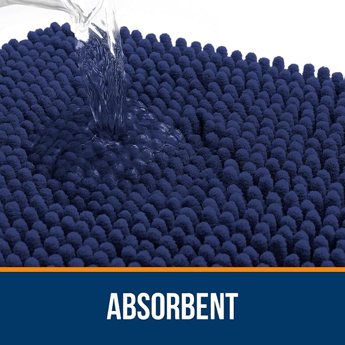 OLANLY Toilet Rugs U-Shaped 20x20, Extra Soft Absorbent Chenille Contour - Image 4
