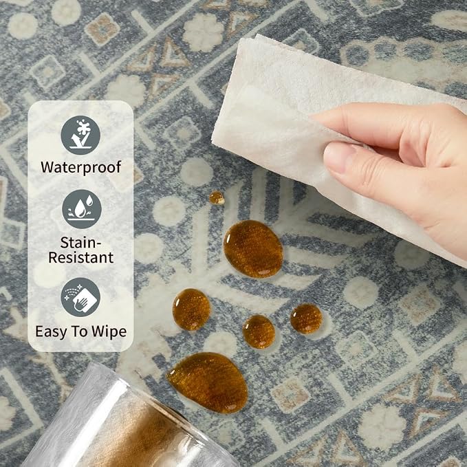 Rugxara 5x7 Washable Area Rugs for Bedroom & Living Room - Image 7