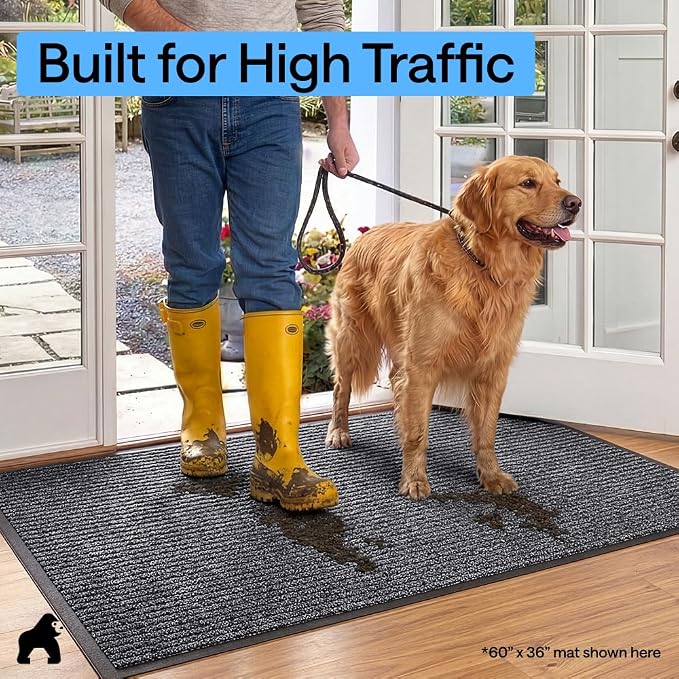 GORILLA GRIP Waterproof Traffic Guard Door Mat, Heavy Duty Entryway Mats - Image 7