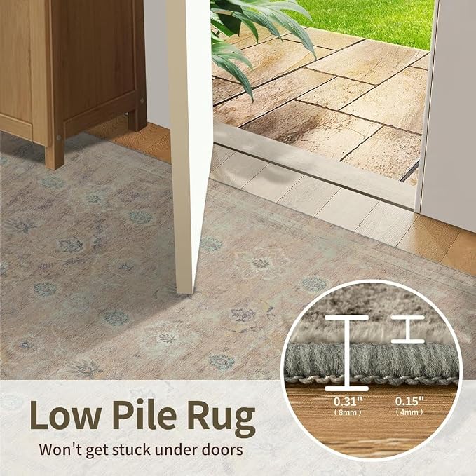 Rugxara 8x10 Area Rugs for Living Room, Large Washable Rug, Non Slip & Low Pile - Image 6