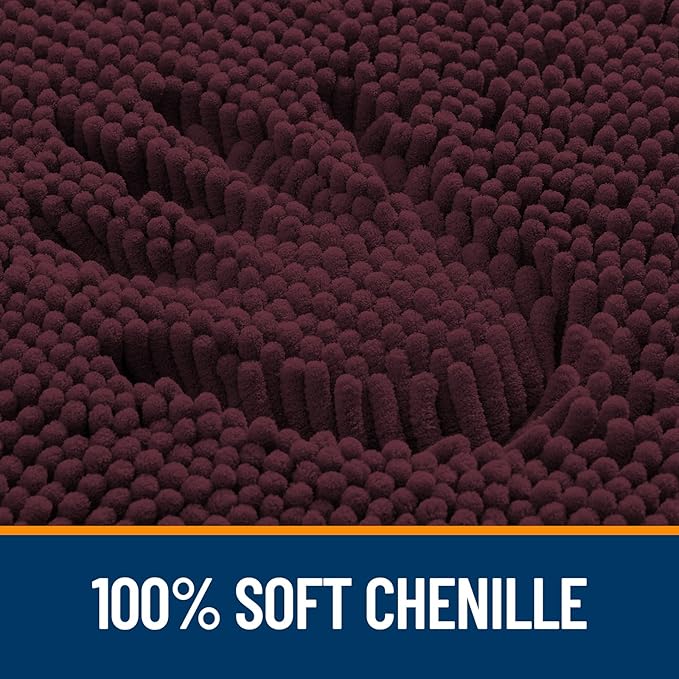 OLANLY Small Bathroom Rugs 24x16, Extra Soft Absorbent Chenille Bath Rugs - Image 3