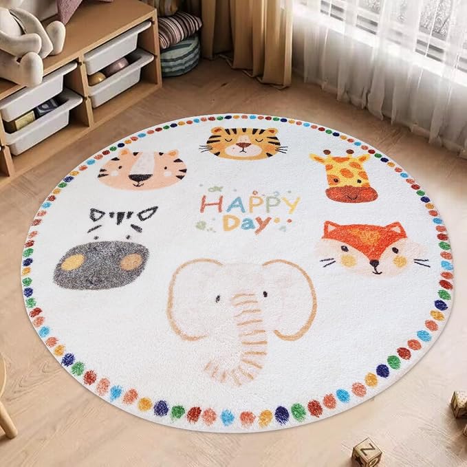 Poowe Round Kids Rug - Image 3