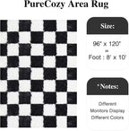 PureCozy Checkered Rug 8x10 for Living Room - Image 2