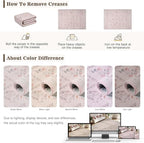 DCX Washable 8x10 Pink Floral Rug - Image 4