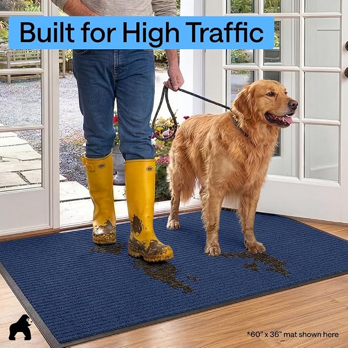 GORILLA GRIP Waterproof Traffic Guard Door Mat, 2 Pack Heavy Duty Entryway Mats - Image 7