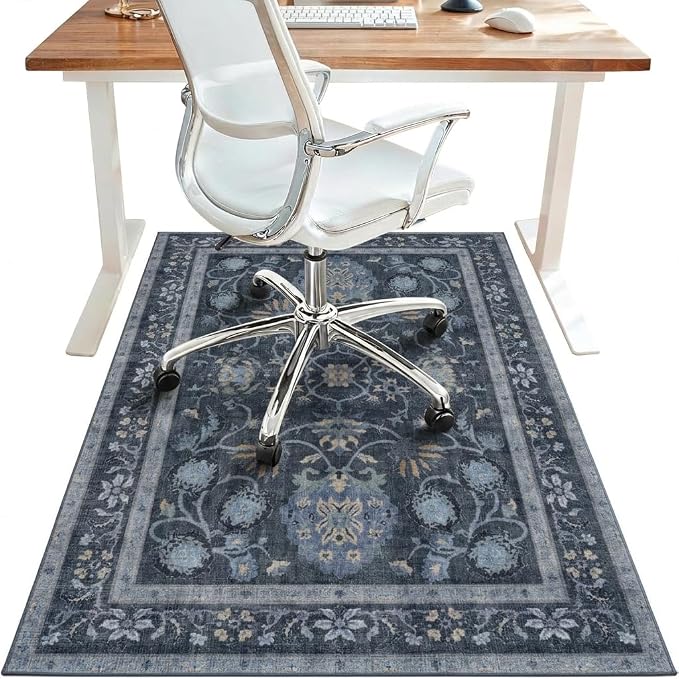 48"x72" Office Chair Mat for Hardwood Tile Floor, Under Desk Carpet Protector by BESBLEE