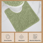 GORILLA GRIP Plush Absorbent Shaggy Chenille Bath Rug Mat - Image 7