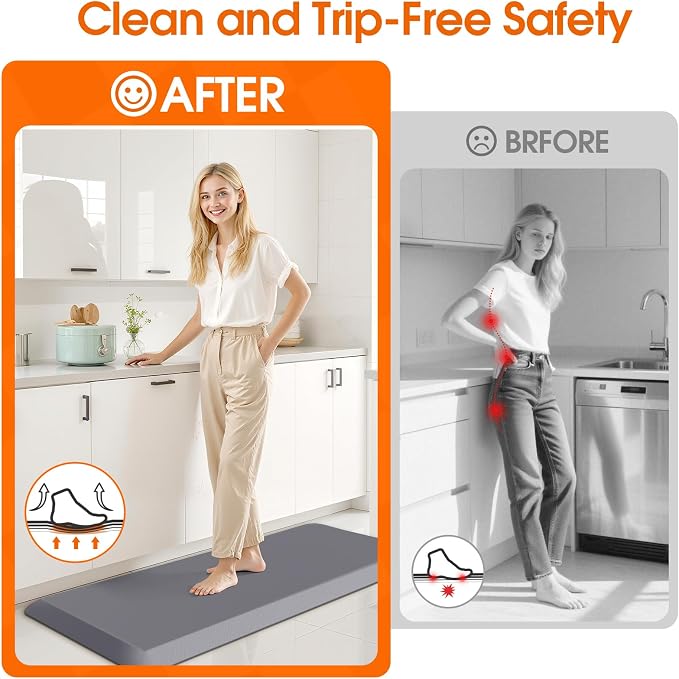 4/5 Inch Thicker Kitchen Mat, Cushioned Thick Floor Comfort Mat, - Image 5