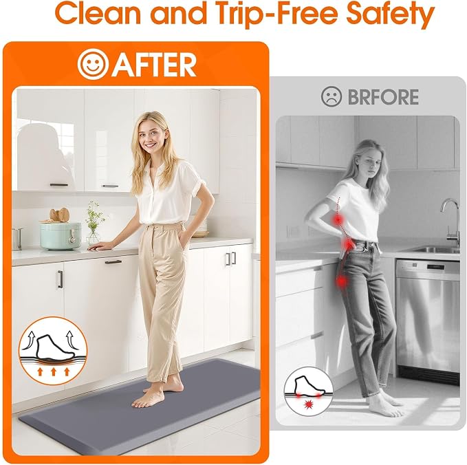 TranquilRelax Kitchen Mat, Cushioned Thick Floor Comfort Mat, - Image 5