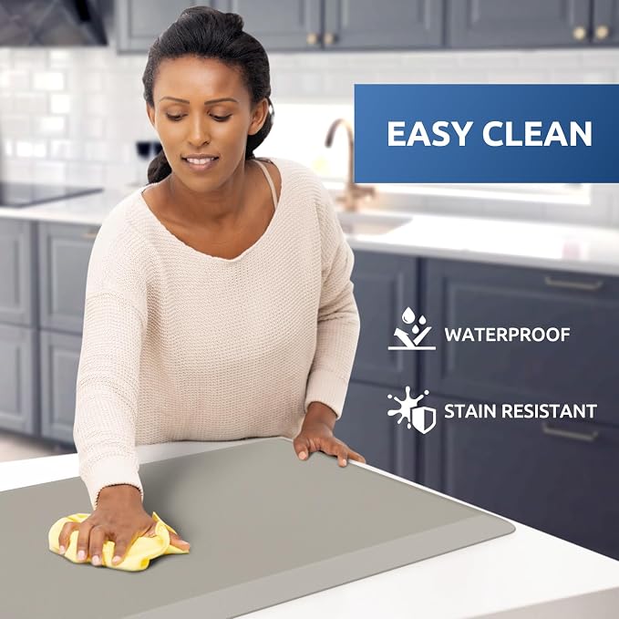 KitchenClouds Kitchen Mat Cushioned Anti Fatigue Kitchen Rug 17.3"x39" Water - Image 3
