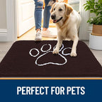 OLANLY Dog Door Mat for Muddy Paws 47x24, Paw Print Design, Absorbs Moisture - Image 6