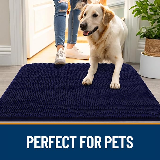 OLANLY Dog Door Mat for Muddy Paws 44x32, Absorbs Moisture and Dirt, Absorbent - Image 6