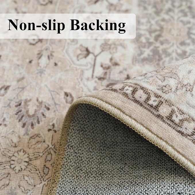 Washable 3x12 Hallway Runner Rug: Vintage Non Slip Soft Rug - Image 8