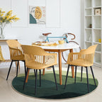 4ft Abstract Round Rug, Soft Washable Non-Slip Mountain Circle Classroom Rug - Image 9