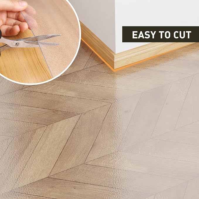 Clear Plastic Floor Mat for Under Dining Table, Anti-Spill Hard Floor Protector - Image 6
