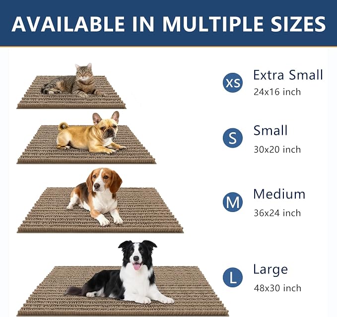 Smiry Dog Door Mat for Muddy Paws 59x24, Absorbent Dirt Trapper, Non-Slip - Image 3