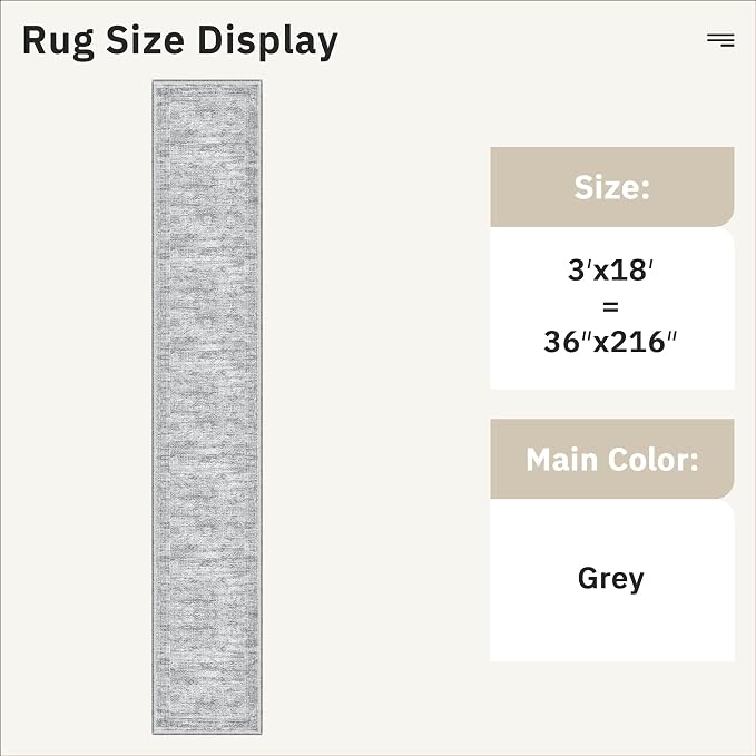 Soalmost Hallway Runner Rug 3x18 - Image 5