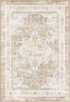 2x3 Rug for Entryway Hallway-Vintage Farmhouse Boho Floral Neutral Washable - Image 6