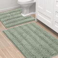 H.VERSAILTEX Bathroom Rugs Bath Rug Set 2 Piece Bathroom Contour Rug Toilet Mat by HVERSAILTEX