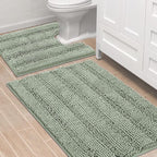 H.VERSAILTEX Bathroom Rugs Bath Rug Set 2 Piece Bathroom Contour Rug Toilet Mat by HVERSAILTEX