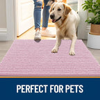OLANLY Dog Door Mat for Muddy Paws 47x24, Ultra Absorbent Chenille Mud Doormat - Image 6
