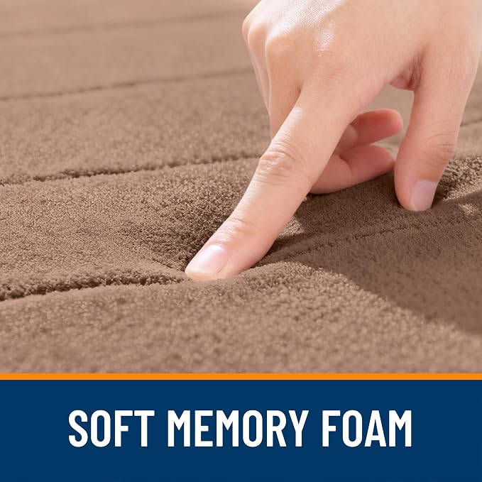 OLANLY Memory Foam Bath Mat 44x32, Super Soft Absorbent Bathroom Rugs, Quick Dry - Image 5