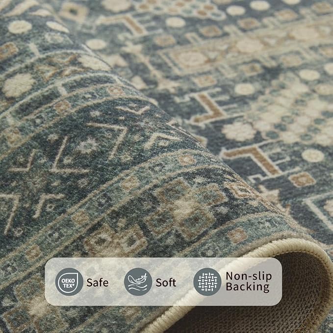 Rugxara 5x7 Washable Area Rugs for Bedroom & Living Room - Image 6