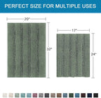 H.VERSAILTEX Bath Mat Set, 2 Piece Bath Mats Non Slip Thick Soft Chenille - Image 2