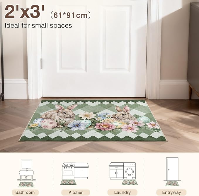 cotiled Area Rug for Living Room, Washable Non-Slip Large Area Rug, Indoor - Image 8