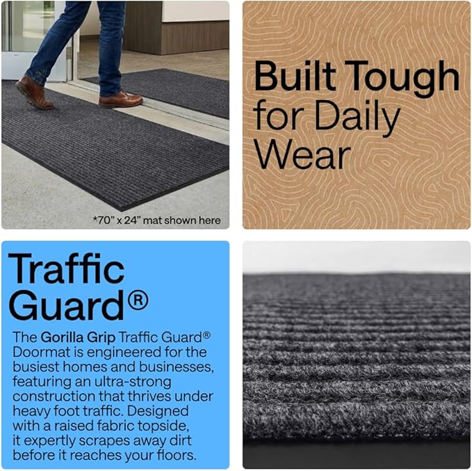 GORILLA GRIP Waterproof Traffic Guard Door Mat, Heavy Duty Entryway Mats - Image 3
