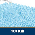 OLANLY Bathroom Rugs 36x24, Extra Soft Absorbent Chenille Bath Rugs, Rubber - Image 4