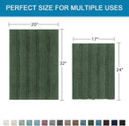 H.VERSAILTEX Extra Thick Chenille Striped Pattern Bath Rugs - Image 2